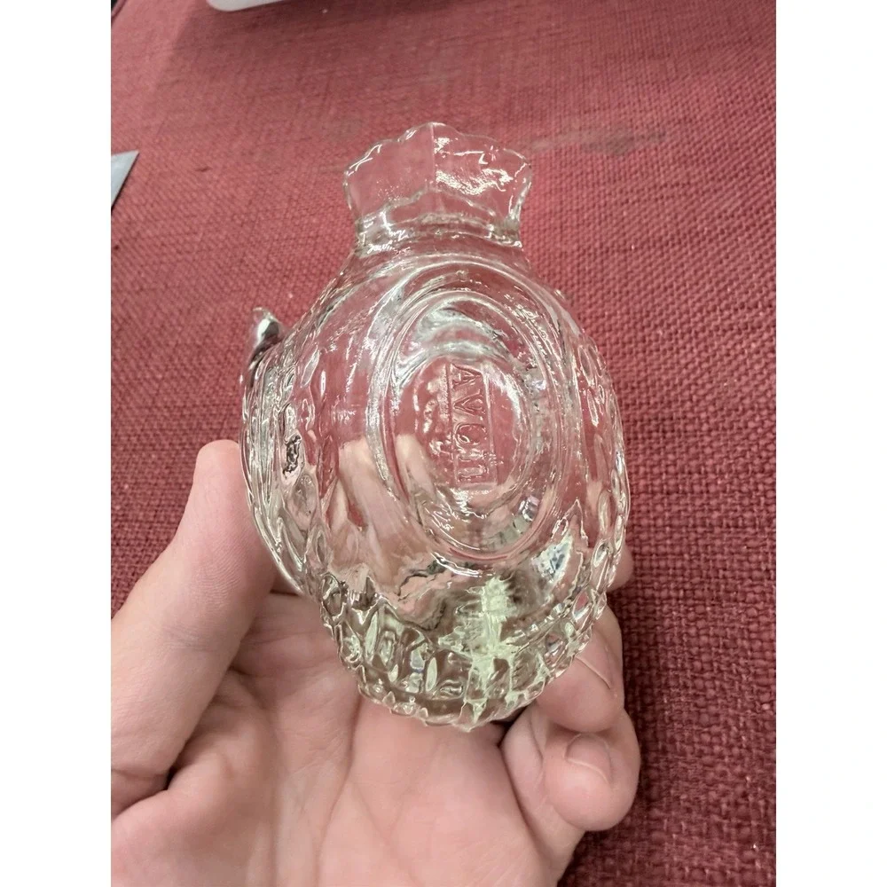 Vintage‎ Avon Clear Glass Dove Dish Tea Light Trinket Holder 1970s Bird Decor
